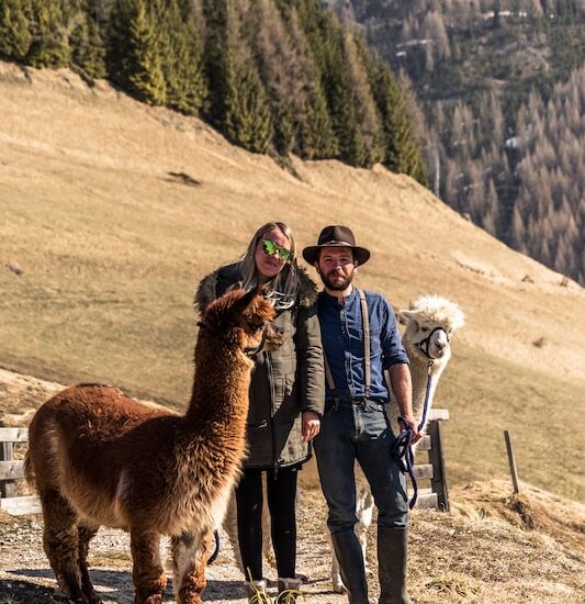 trekking alpaca, Daniel e Alisa